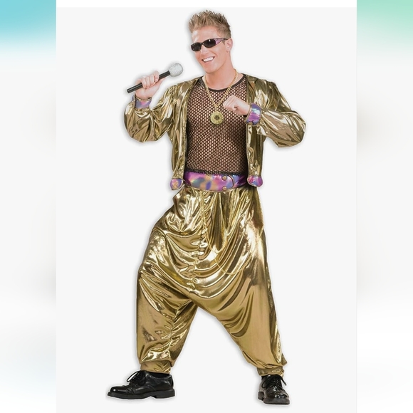  Men's 80's Video Superstar Costume - Picture 1 of 15